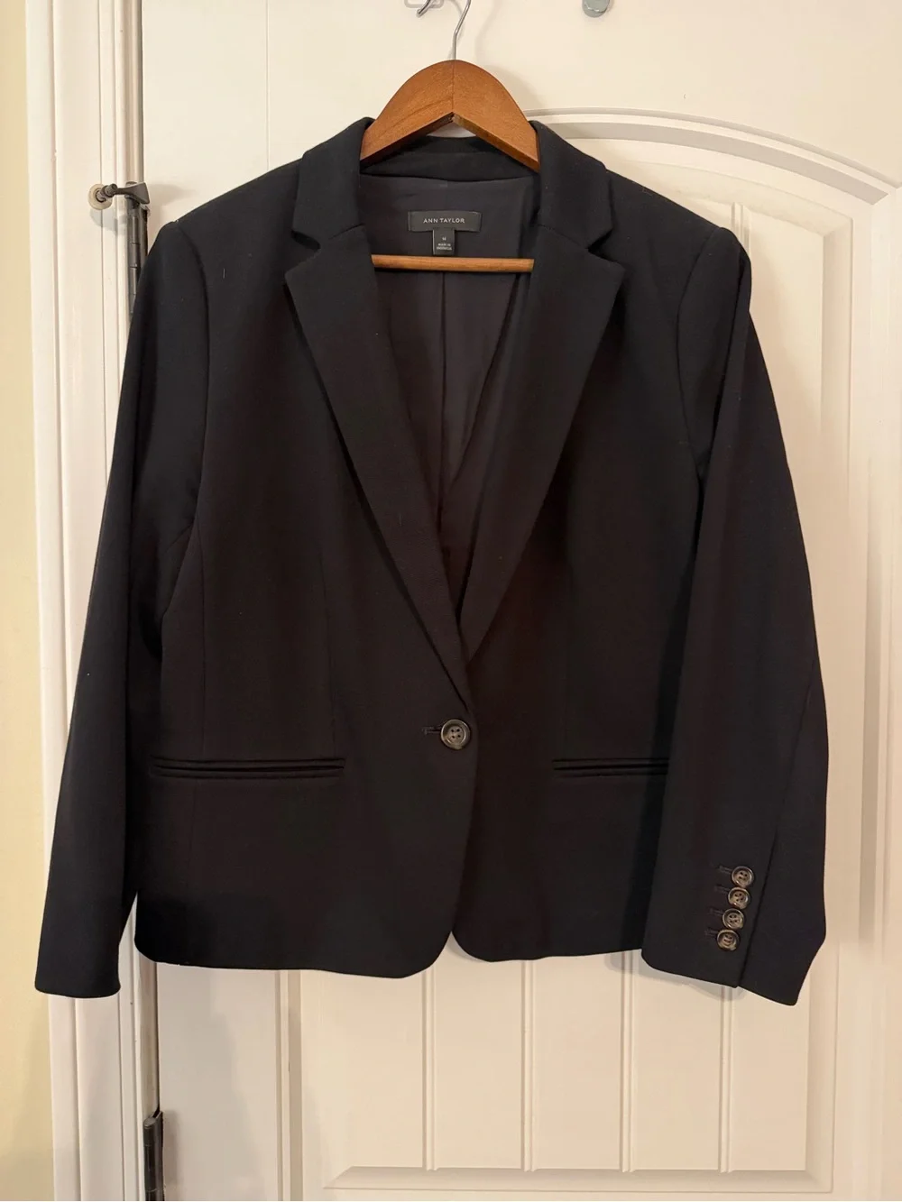 Black Blazer - Ann Taylor - The Newbury Blazer in Knit Twill